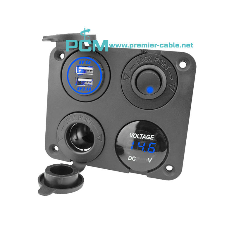 Toggle Switch 4 Holes Panel Plate